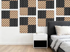 WoveN SounD Artisan Acoustic Wall Panels, 16 Pack 12x12 Inch, PVC Wood Grain - Image 9