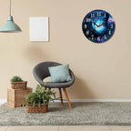 Mxocom Butterfly Wall Clock Beautiful Butterfly Radiant Blue Light 10 Inch - Image 6