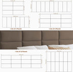 IFNOW Upholstered Wall Mounted Headboard, 3D Peel & Stick Soundproof Wall Panels - Image 6