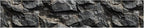 Stone Wallpaper Border 196x4 Inch Peel and Stick Wall Border Dark Slate Rock - Image 2