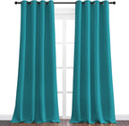 NICETOWN Room Darkening Curtains 102 inch Length 2 Panels, Peacock Teal - Image 2