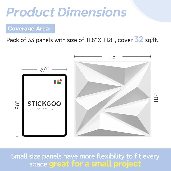 STICKGOO 33 Pack 3D Wall Panels - Image 6
