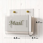 Cociat Acrylic Mail Holder for Wall Clear Hanging 6.6 X 2.2 Inch Mail Organizer - Image 3