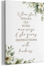 HIWX Christian Wall Decor, Sage Green Botanical Bible Verses Framed Canvas by HIWX