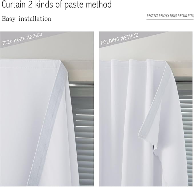 Portable Light Blocking Curtains Self-Stick Design, Removable Adhesive Window - Image 6