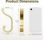 Gold Wall Hooks for Hanging Coats: Metal Mount - Image 6