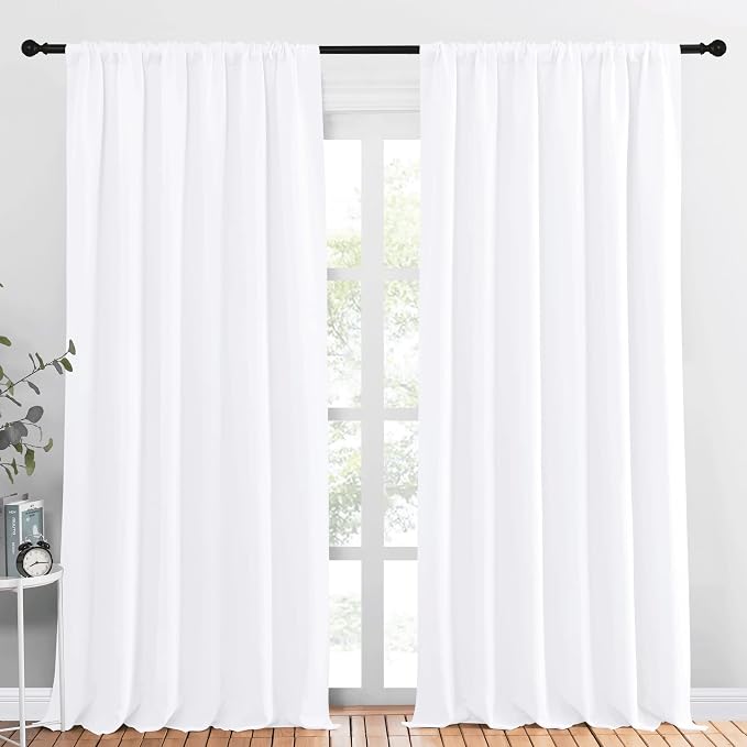NICETOWN White Bedroom Curtain Panels by NICETOWN