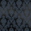 Tempaper Textured Black Damsel Removable Peel and Stick Damask Wallpaper by TempaperCo
