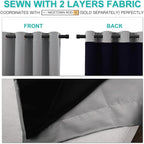 NICETOWN Full Shade Curtain Panels, Pair of Energy Smart & Noise Blocking Out - Image 5