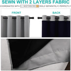 NICETOWN Full Shade Curtain Panels, Pair of Energy Smart & Noise Blocking Out - Image 5