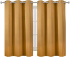 LEMOMO Mustard Yellow Blackout Curtains/38 x 54 Inch/Set of Two Panels Grommet - Image 2