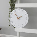 mooas Flatwood Wall Clock, Analog Wall Clock, Silent Non-Ticking 12 inch Modern - Image 6
