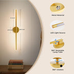 GvvooHome Battery Operated Wall Sconces Set of 2, 10000mAh Wireless - Image 5