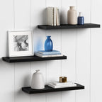 Forbena 24 Inch Long Black Floating Shelves by Forbena