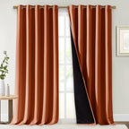 NICETOWN Full Shading Curtains for Windows, Super Heavy-Duty Black Lined by NICETOWN