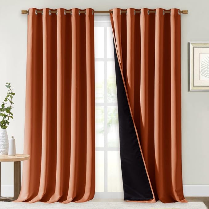 NICETOWN Full Shading Curtains for Windows, Super Heavy-Duty Black Lined by NICETOWN