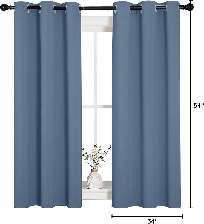 NICETOWN Kitchen Curtains with Grommet Top, Privacy & Room Darkening Thermal - Image 9