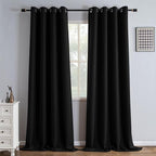 IGEMAEVE Black Blackout Curtains 96 Inch Length 2 Panels Set, Grommet Energy - Image 6