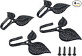 4pcs Iron Leaf Wall Hooks by Unknown