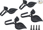 4pcs Iron Leaf Wall Hooks by Unknown