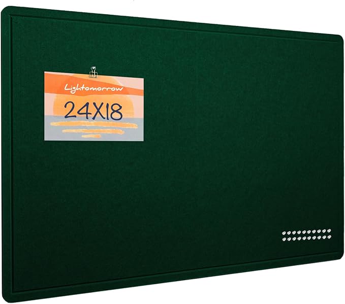 Bulletin Board, 24 x 18 inches Felt Board Decorative Pin Board, Cork Board by Lightomorrow