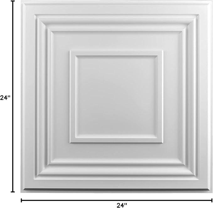 Art3d Drop Ceiling Tiles 24x24in., Wainscoting Panels Glue Up 2ft x 2ft - Image 8