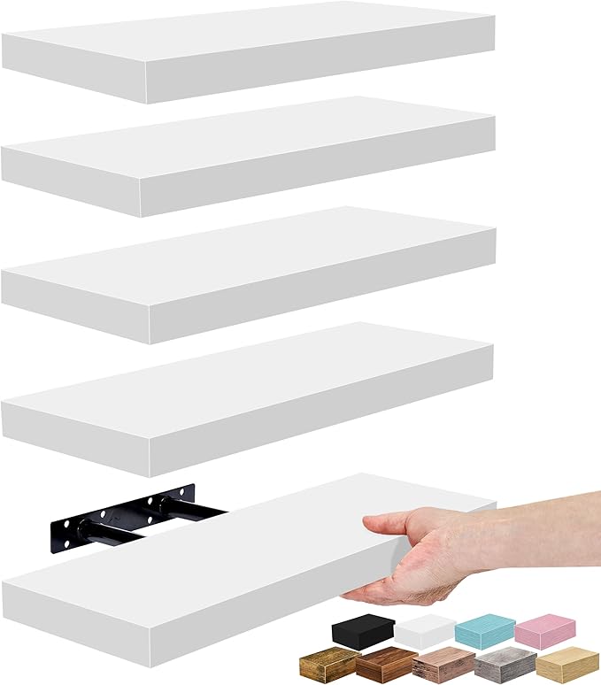 Sorbus Floating Shelves for Wall – 16 Inch Floating Shelf for Kitchen, Living by Sorbus