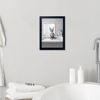 Kids Bathroom Wall Art Black and White Cute Animal Canvas Print Painting Funny - Image 7