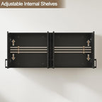 ChooChoo Laundry Room Cabinets, 4 Doors Wall Mounted Storage Cabinet, Kitchen - Image 5
