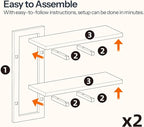 HOOBRO Floating Shelves, 15 Inch Wall Shelf Set of 3, Wall Mounted Storage - Image 8
