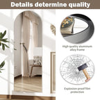 Rowjut Floor Mirror Arched Full Length Mirrors, Mirror Full Length Standing - Image 6