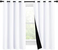 NICETOWN 100% Blackout Curtains 57 inches Long, Double-Deck Completely Blackout by NICETOWN