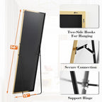 DUMOS Full Length Mirror for Bedroom, Hanging or Leaning for Wall, Aluminum - Image 4