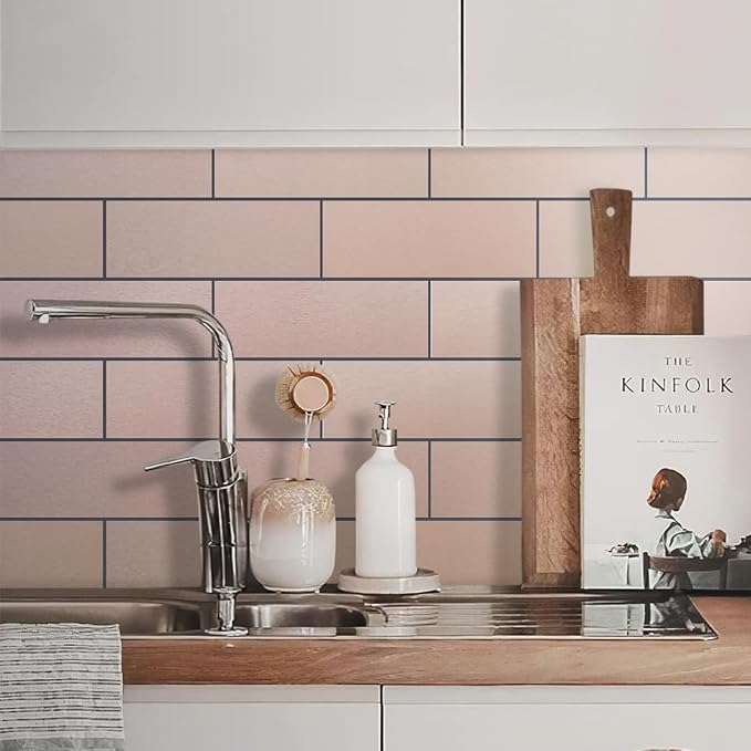 AULIGET 20-Piece Copper Peel and Stick Backsplash Metal Tile, Laundry Room - Image 3