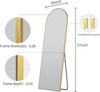 57" x 20" Arched Full Length Mirror - Image 7