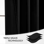 MIULEE Back Tab Blackout Curtains 90 Inch Long 2 Panels Set - Image 7