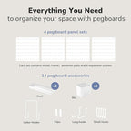 Keepo Peg Board Wall Organizer – Plastic Pegboard Panels, Modular Peg Board - Image 3