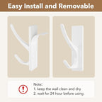 pickpiff White Self Adhesive Coat Hooks - Image 5