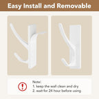 pickpiff White Self Adhesive Coat Hooks - Image 5