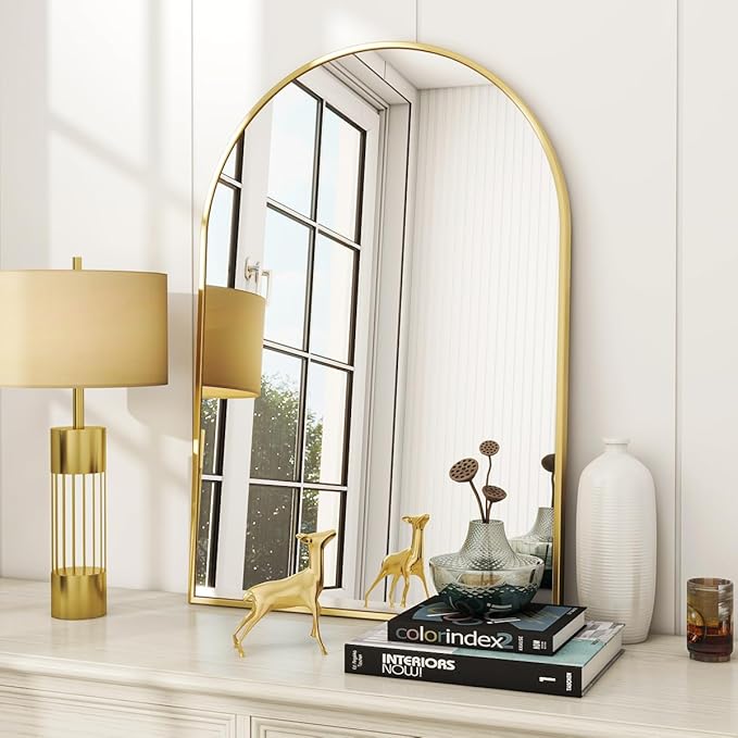 VooBang Arched Wall Mirror, 24 x 36 inch Arch Bathroom Mirror, Wall Mounted by VooBang