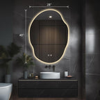 Asymmetrical LED Bathroom Mirror - Image 7
