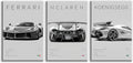 CSLGQGV Car Poster Vintage Racing Car Wall Art Supercar Canvas Prints Painting by Unknown