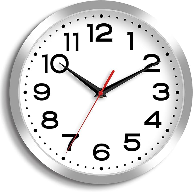 Roymnie Wall Clock Silent Non-Ticking Modern Clock Battery Operated 8 Inch by Unknown