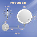 FUNTOUCH 9" Wall Mounted Makeup Mirror - Image 7