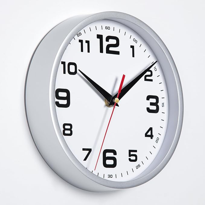 Wall Clock Silent Non-Ticking 8 Inch Modern Clocks Battery Operated Small - Image 5