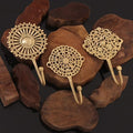 IndianShelf Solid Brass Boho Decorative Wall Hooks by IndianShelf