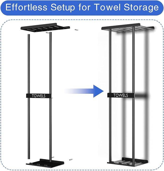 2-Tier Wall-Mounted Towel Rack - Image 8