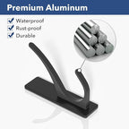 pickpiff 10 Pack Matt Black Self Adhesive Coat Hooks - Image 6