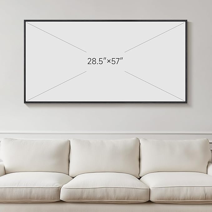 Framed Extra Large Blue Abstract Wall Art - Image 3