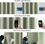 MIULEE Sage Green Back Tab Blackout Curtains 63 Inch Length 2 Panels Set - Image 5